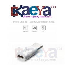 OkaeYa- Micro USB to USB Type C (USB 3.1) Adapter for Type C Devices (Color may vary)